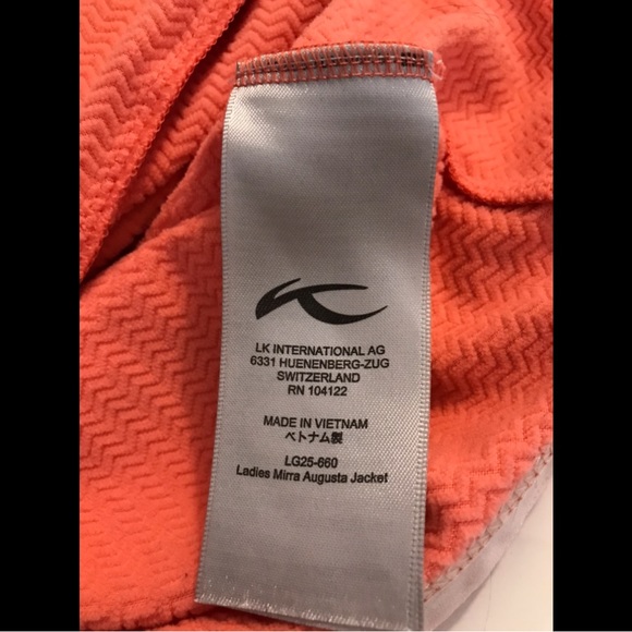 MASTERS Augusta Jacket Murray CL Coat Coral Pink Orange Golf Mid Layer Zip KJUS - Picture 7 of 10